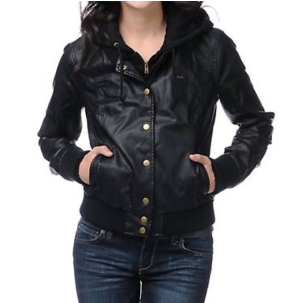 Obey Propaganda Varsity Faux Leather Jacket Bomber